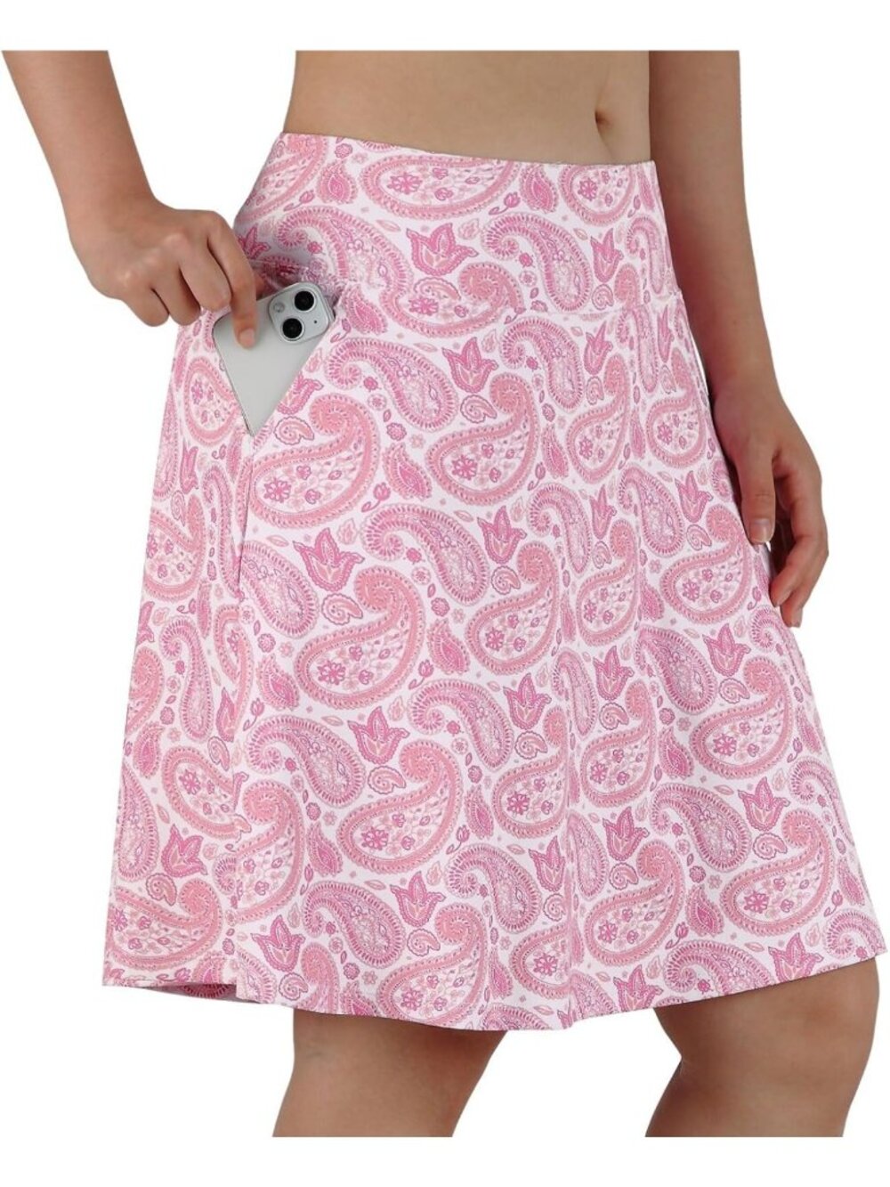 Knee Length Athletic Skorts for Women - Golf Skirts with Pockets, Activewear